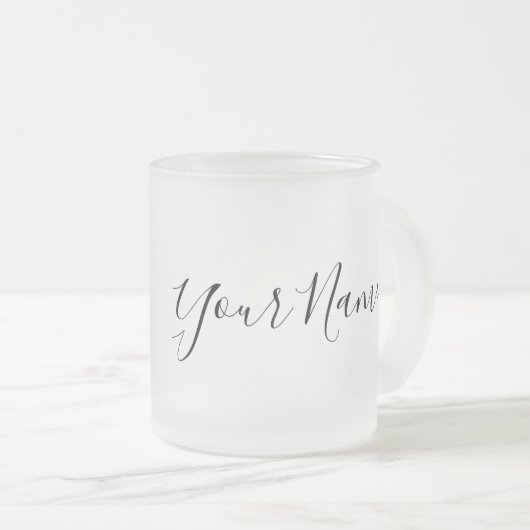 「ジェミパーソナライズされたニ〔占星術の〕十二宮図の署名の名前と特徴 フロストグラスマグカップ (正面右)