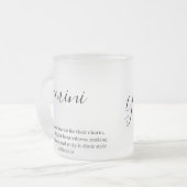 「ジェミパーソナライズされたニ〔占星術の〕十二宮図の署名の名前と特徴 フロストグラスマグカップ (正面左)