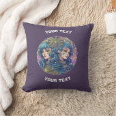 ジェミパーソナライズされたニ〔占星術の〕十二宮図標識 クッション (ブランケット)