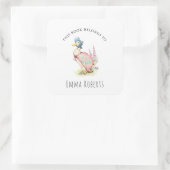 ジェミマダック'この本は属する'子供の蔵書票 スクエアシール (バッグ)