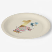 ジェミマパドルダックファースト誕生日 ペーパープレート (アングル)