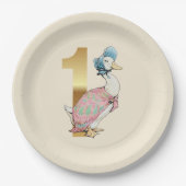 ジェミマパドルダックファースト誕生日 ペーパープレート (正面)