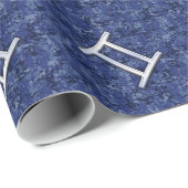 ジェミモダンニ〔占星術の〕十二宮図サインネイビーブルーデジタル迷彩柄 ラッピングペーパー (ロールコーナー)