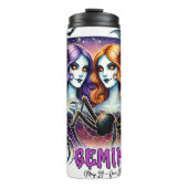 ジェミ不気味ニ〔占星術の〕十二宮図ハロウィーン誕生日ギフト タンブラー (正面)