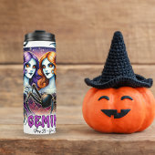 ジェミ不気味ニ〔占星術の〕十二宮図ハロウィーン誕生日ギフト タンブラー
