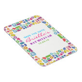 ジェムきらきら光るスきらきら光るストーンバルミツワー日付を保存 マグネット (右側)