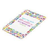 ジェムきらきら光るスきらきら光るストーンバルミツワー日付を保存 マグネット (左側)