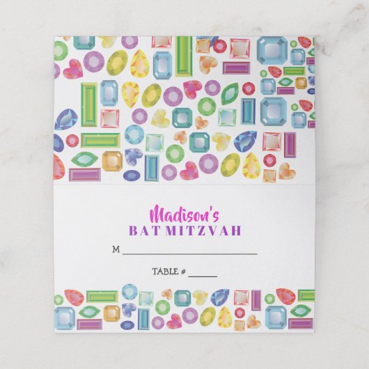 ジェムきらきら光るストンパーティーシーティングエスコート座席表 プレイスカード (外部開封)