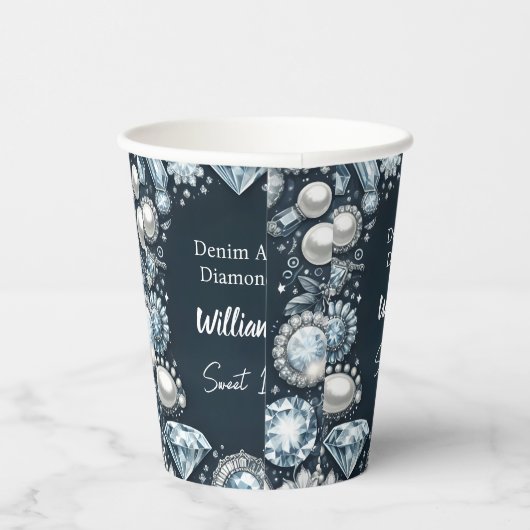 ジェムエレガントデニきらきら光るムとダイヤモンドを甘くする16 紙コップ (右)