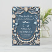 ジェムエレガントデニきらきら光るムアンドダイアモンズスウィート16 招待状 (スタンド正面)