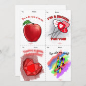 ジェムカット&共有キッズバレンタインデーカード シーズンカード (正面/裏面)