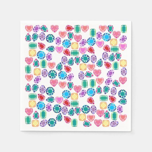 ジェムカラフルストーンズ紙ナプキンス スタンダードカクテルナプキン (正面)