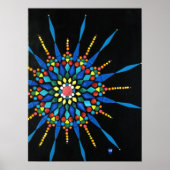 ジェムカラフルストーンモザイク絵画ズポスター ポスター (正面)
