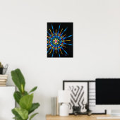 ジェムカラフルストーンモザイク絵画ズポスター ポスター (ホームオフィス)