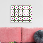 ジェムストーンアート、パープルグリーン キャンバスプリント (インサイチュ (リビング))