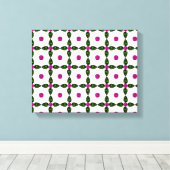 ジェムストーンアート、パープルグリーン キャンバスプリント (インサイチュ (ウッドフロア))