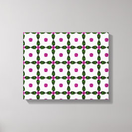 ジェムストーンアート、パープルグリーン キャンバスプリント