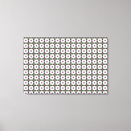 ジェムストーンアート、パープルグリーン キャンバスプリント (正面)