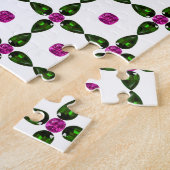 ジェムストーンアート、パープルグリーン ジグソーパズル (側面)