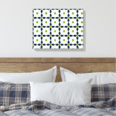 ジェムストーンアート（青と黄） キャンバスプリント (インサイチュ (寝室))