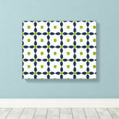 ジェムストーンアート（青と黄） キャンバスプリント (インサイチュ (ウッドフロア))