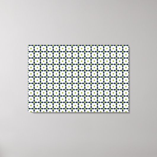 ジェムストーンアート（青と黄） キャンバスプリント (正面)