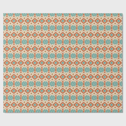 ジェムストーンインスパイア先住民アメリカスタイル部族館 ラッピングペーパー (フラット)