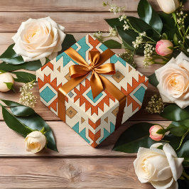 ジェムストーンインスパイア先住民アメリカスタイル部族館 ラッピングペーパー