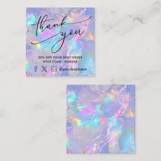 ジェムストーンオ感謝していプロピオンカード スクエア名刺 (正面/裏面)