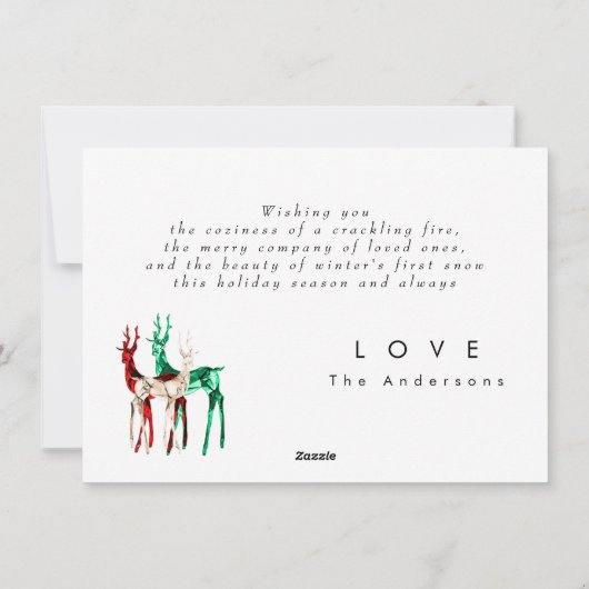 ジェムストーンクリスタルトナディアクリスマスホリデーカード シーズンカード (裏面)