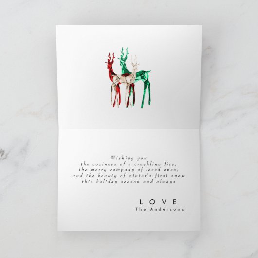 ジェムストーンクリスタルトナディアメリークリスマスホリデー カード (内部)