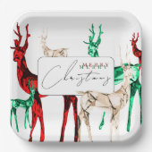 ジェムストーンクリスタルトナディアメリークリスマスホリデー ペーパープレート (正面)