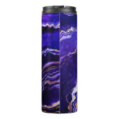 ジェムストーンゲードブルーパープルバラ金ゴールドブラックアゲート タンブラー (裏面)