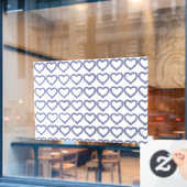 ジェムストーンサファイアブルーハート ウィンドウサイン (カフェ窓)