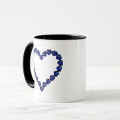 ジェムストーンサファイアブルーハート マグカップ (正面左)