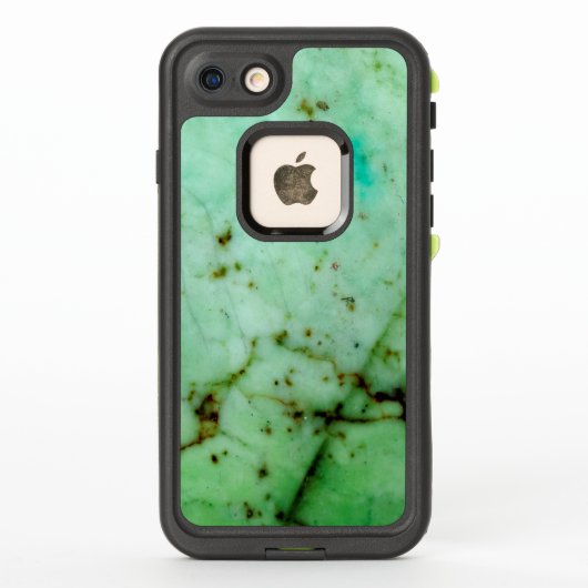 ジェムストーンシリーズグリーンアンドターコイズブルージェイド LifeProof iPhoneケース (裏面)