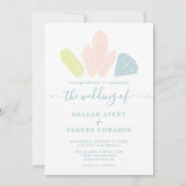 ジェムストーンズエレガントパステル結婚ズ 招待状 (正面)