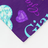 ジェムストーンズハート名前をカスタムするカラフルジアナ フリースブランケット (角)