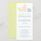 ジェムストーンズモダンパステルグリーン結婚ズ プログラム (正面/裏面)