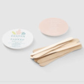 ジェムストーンズモダンパステルピンク結婚ズ ハンドファン (組立なし)