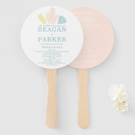 ジェムストーンズモダンパステルピンク結婚ズ ハンドファン