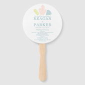 ジェムストーンズモダンパステルピンク結婚ズ ハンドファン (正面)