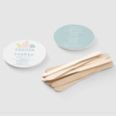 ジェムストーンズモダンパステルブルー結婚ズ ハンドファン (組立なし)