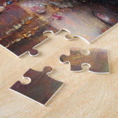 ジェムストーンズ付きロングヘアグレー絵を描キャット ジグソーパズル (側面)