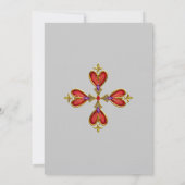 ジェムストーンハートクロス結婚式招待状 招待状 (裏面)