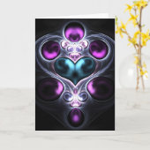 ジェムストーンハートグリーティングカード カード (黄色い花)