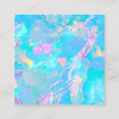 ジェムストーンパステルブルーオ感謝していプルユー スクエア名刺 (裏面)