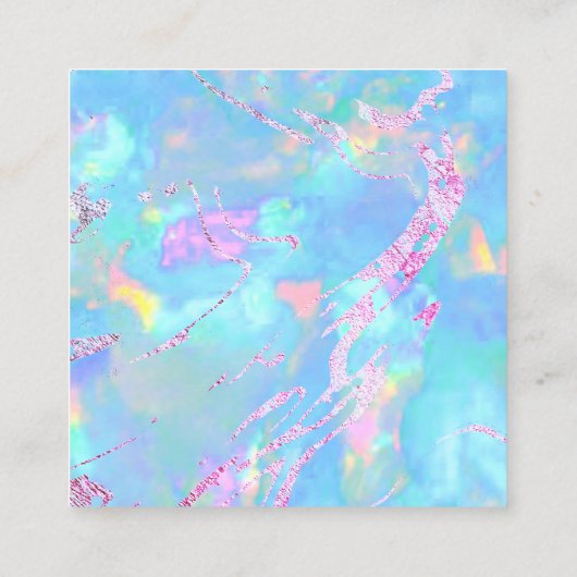 ジェムストーンパステルブルーオ感謝していプルユー スクエア名刺 (裏面)