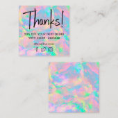 ジェムストーンパステルoptelテクスチャ割引カード スクエア名刺 (正面/裏面)