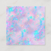 ジェムストーンパープルオパールテクスチャ割引カード スクエア名刺 (裏面)